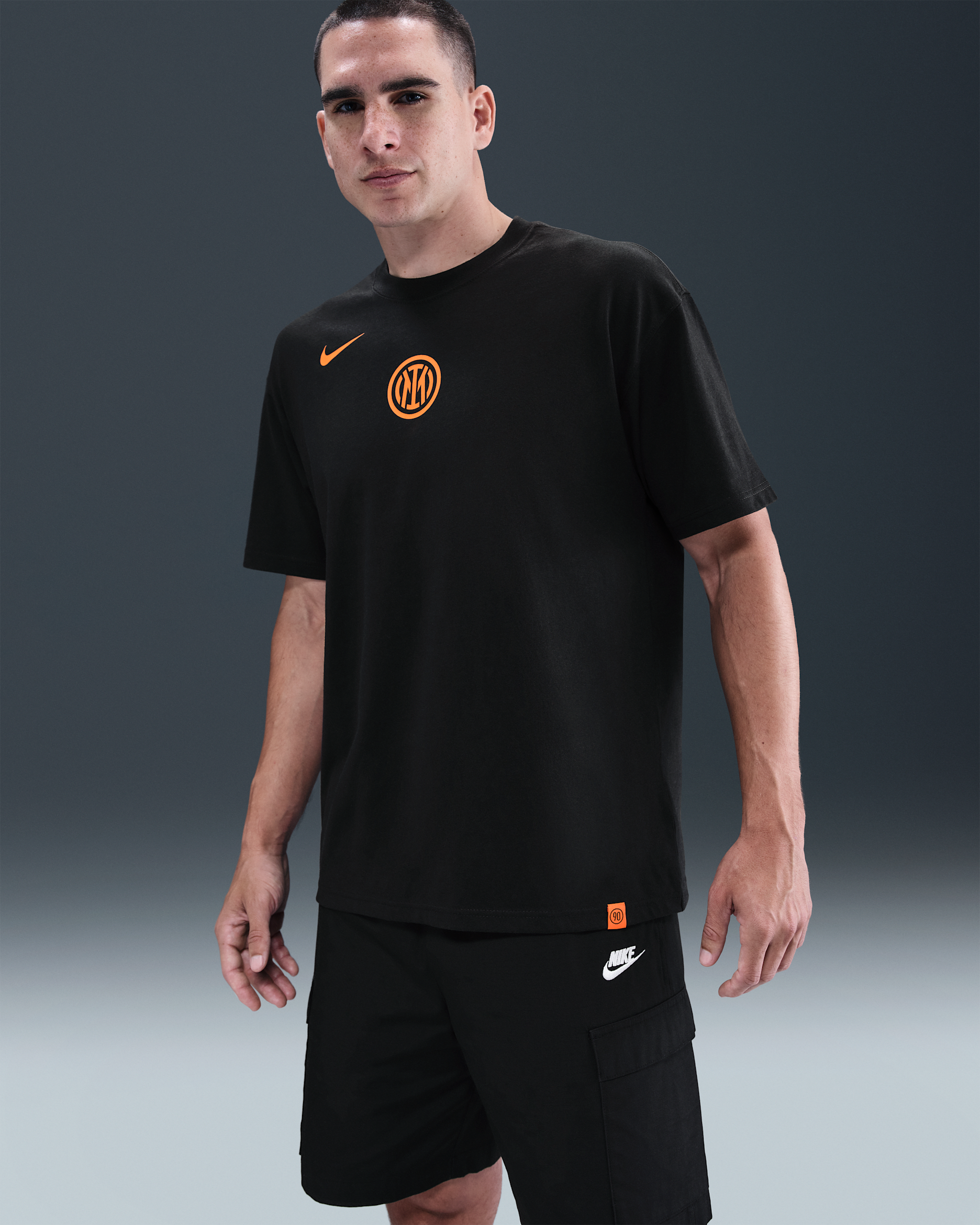 ナイキ Nike インテル ミラノ シャツ トータル 90 Nike Inter Milan 25/26 Total 90 Remix T-Shirt - Black/Safety